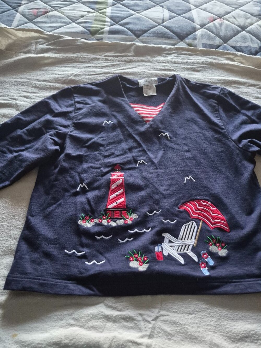 Nautical top with beachy designs